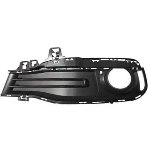 Grille pare-chocs avant gauche pour BMW Serie 3 F30/F31, 2015-2018, fermée, trou feu antibrouillard, noire gaufré, Mod. LUXURY, Neuve