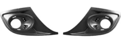 Grilles calandre droite & gauche pour RENAULT MEGANE III ph.2 2012-2014 noires, trous antibrouillard