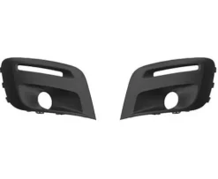Kit 2 grilles de calandre pour PEUGEOT PARTNER II ph.3 2015-2018, trous antibrouillards, noir