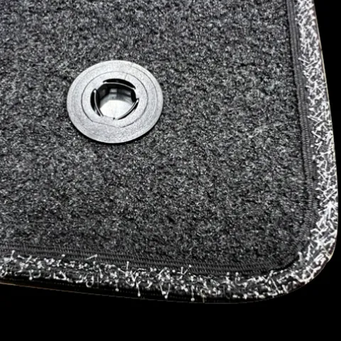 Kit 2 Tapis de sol Auto pour RENAULT KANGOO VP/FOURGON II depuis 2008, avec sigle KANGOO, moquette noire et clips, Neuf