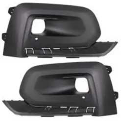 Kit grille pare chocs avant gauche et droit pour PEUGEOT RIFTER depuis 2018, noire, gaufrée, avec siège antibrouillard, Neuve