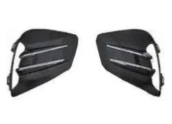 Kit Grilles de calandre droite et gauche pour RENAULT CLIO V phase 1 2019-2023, moulures chromée, noires gaufrées, Neuves