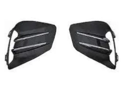 Kit Grilles de calandre droite et gauche pour RENAULT CLIO V phase 1 2019-2023, moulures chromée, noires gaufrées, Neuves