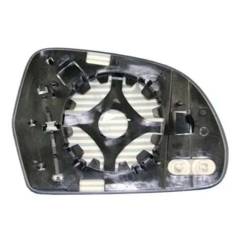 Miroir Glace de rétroviseur extérieur gauche pour AUDI A5 I phase 1, 2009-2011, H 115 mm., avec support de fixation, dégivrant, neuf