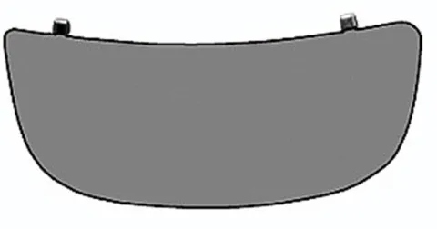Miroir Glace rétroviseur droit pour RENAULT TRAFIC II phase 2, 2006-2014, verre inférieur, à coller