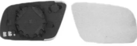Miroir Glace rétroviseur droit pour AUDI A3 I phase 2, 2000-2003, dégivrant, à clipser, Neuf