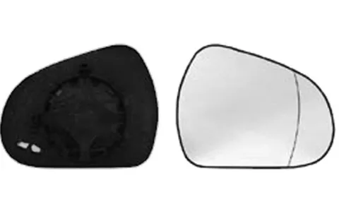 Miroir Glace rétroviseur droit pour PEUGEOT 207 CC phase 2, 2009-2015, dégivrant, à clipser, Neuf