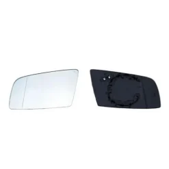 Miroir glace rétroviseur extérieur gauche pour BMW Serie 5 E60-E61, 2003-2007, dégivrant, Asphérique, bleu, neuf