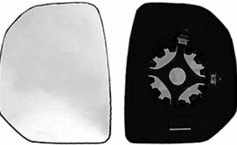 Miroir Glace rétroviseur gauche pour PEUGEOT PARTNER II phase 1, 2008-2012, dégivrant, à clipser
