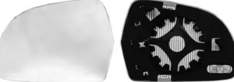 Miroir Glace rétroviseur gauche pour AUDI A3 II ph.3 (3 portes) 2008-2010, dégivrant, à clipser