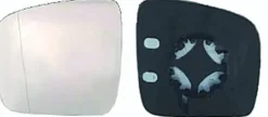 Miroir Glace rétroviseur gauche pour VOLKSWAGEN CADDY III phase 1, 2004-2010, asphérique, à clipser
