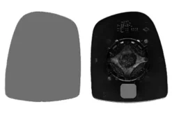 Miroir Glace rétroviseur gauche pour RENAULT TRAFIC II ph.1, 2001-2006, verre supérieur, à clipser