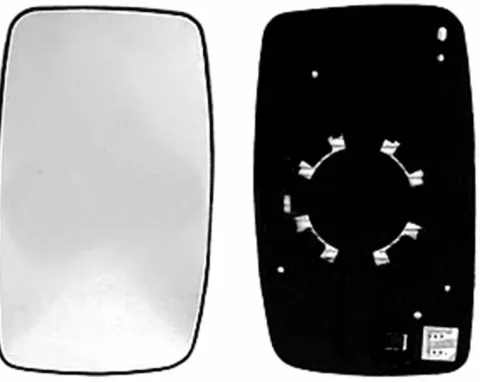Miroir Glace rétroviseur gauche pour CITROËN JUMPY II 2007-2016, dégivrant, à clipser, Neuf