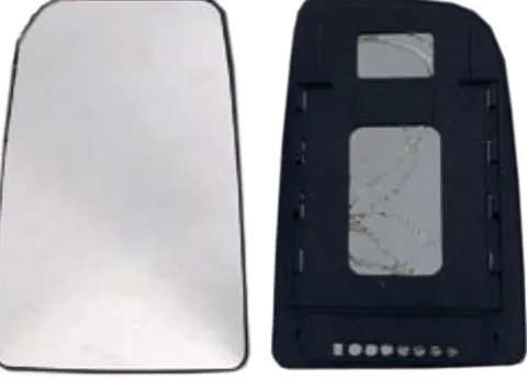 Miroir Glace rétroviseur gauche pour VOLKSWAGEN CRAFTER, 2006-2011, verre supérieur, à clipser