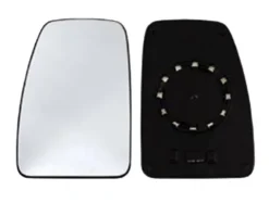 Miroir Glace rétroviseur gauche pour RENAULT MASTER II ph.2, 2003-2010, verre supérieur, à clipser