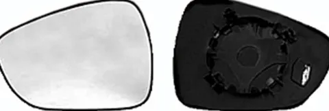 Miroir Glace rétroviseur gauche pour CITROËN C3 II phase 1, 2009-2013, à clipser, Neuf
