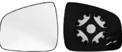 Miroir Glace rétroviseur gauche pour DACIA SANDERO II phase 1, 2012-2016, dégivrant, à clipser