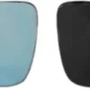 Miroir Glace rétroviseur gauche pour AUDI A3 I phase 1, 1996-2000, (grand modèle), bleu, asphérique