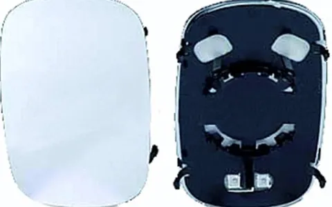 Miroir Glace rétroviseur pour FIAT DOBLO I phase 2, 2006-2010 gauche ou droit, dégivrant, à clipser