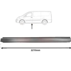 Moulure couverture sous porte gauche pour CITROËN JUMPY II 2007-2016, Mod. Châssis court, Neuve