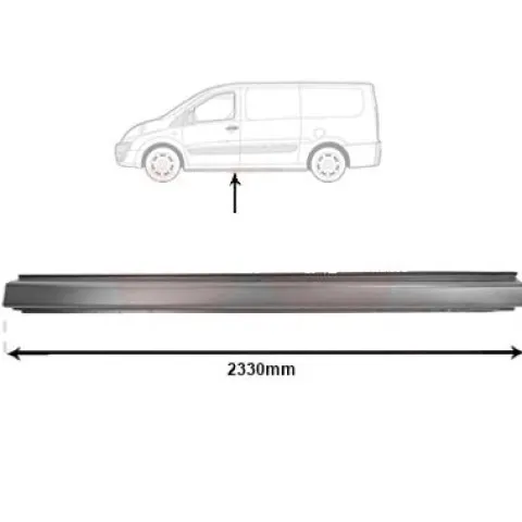 Moulure couverture sous porte gauche pour CITROËN JUMPY II 2007-2016, Mod. Châssis long, Neuve
