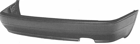 Pare chocs arrière pour AUDI 80 B4 1991-1994, avec moulures, Neuf à peindre