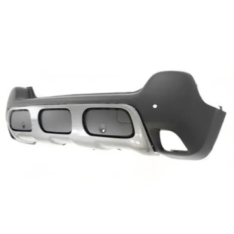 Pare chocs arrière pour CITROËN C3 AIRCROSS 2017-2021, noir gaufré, 4 trous radar, avec spoiler gris, Neuf
