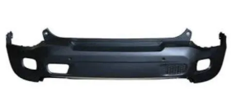 Pare chocs arrière pour JEEP RENEGADE phase 1 2014-2018, Mod. TRAILHAWK, Noir gaufré, avec trous PDC+supports, Neuf