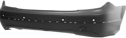 Pare chocs arrière pour MERCEDES (W204) CLASSE C ph. 2 2011-2014, trous radar+supports, Mod. 4 portes Avantgard/Elegance, Neuf à peindre