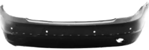 Pare chocs arrière pour MERCEDES (W204) CLASSE C ph. 1 2007-2011, trous radar + supports, Mod. Berline Avantgarde/Elegance, Neuf à peindre