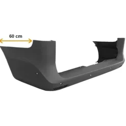 Pare chocs arrière pour MERCEDES CLASSE V III (W447) 2014-2019, châssis long, trous radar, Neuf à peindre