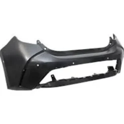 Pare chocs arrière pour TOYOTA COROLLA XII (E210) 2019-2022, Noir lisse a apprêter, avec trous pdc, supports, Park assist, Neuf à peindre.
