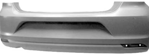 Pare chocs arrière pour VOLKSWAGEN POLO V phase 2, 2014-2017, sortie d'échappement, Neuf à peindre