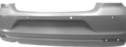 Pare chocs arrière VOLKSWAGEN POLO V phase 2, 2014-2017, trous radar, sortie échappement, à peindre