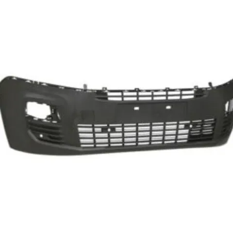 Pare chocs avant pour CITROËN BERLINGO III ph.1 2018-2024, cache crochet, trous radar + supports, noir gaufré, Neuf