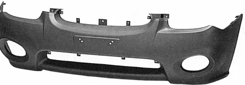 Pare chocs avant pour HYUNDAI ATOS 1998-1999 Noir, avec trou antibrouillard, Noir, Neuf