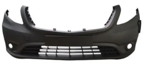 Pare chocs avant pour MERCEDES VITO III (W447) 2019-2024, avec cache crochet, avec antibrouillard, gris, trou pour la recharge électrique, Mod. E-VITO, Neuf