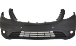 Pare chocs avant pour MERCEDES VITO III (W447) 2019-2024, avec cache crochet, avec antibrouillard, gris, 4 trous PDC+2 Park Assist, trou pour la recharge électrique, Mod. E-VITO, Neuf