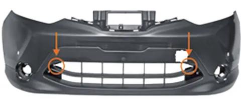 Pare chocs avant pour NISSAN QASHQAI II ph. 1 2014-2017, trous capteurs radar, Neuf Noir
