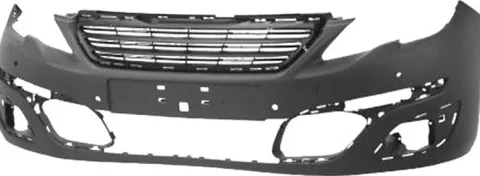 Pare chocs avant pour PEUGEOT 308 II phase 1, 2013-2017, trous radars, mod. ACTIVE, Neuf à peindre