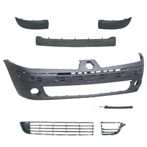 Pare chocs avant pour RENAULT CLIO II phase 3, 2004-2006, trous feux antibrouillard, complet, Neuf