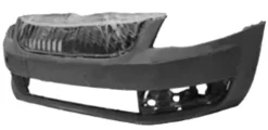 Pare chocs avant pour SKODA OCTAVIA III phase 1 2013-2016, Noir, Neuf