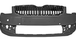 Pare chocs avant pour SKODA OCTAVIA III phase 1 2013-2016, 4 trous radar, noir lisse à apprêter, grille noire, Neuf