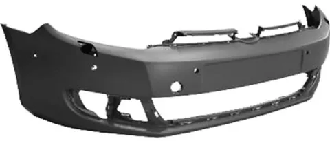 Pare chocs avant pour VOLKSWAGEN GOLF VI 2008-2012, 6 trous radar et lave-phares, Neuf