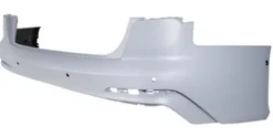 Pare-chocs arrière pour AUDI A6 (C8) depuis 2019, trous radar, aide au stationnement + supports, Mod. 4 portes S-Line, Neuf à peindre