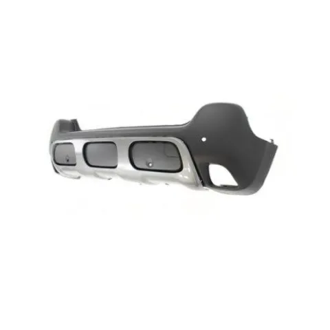 Pare-chocs arrière pour CITROËN C3 AIRCROSS depuis 2021, avec 4 trous PDC, spoiler peint en gris, noir gaufré, Neuf