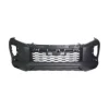 Pare-chocs avant pour MITSUBISHI L200 V Phase 2 2019-2023, noir lisse, avec grille centrale, sans trous pour moulures, Neuf à peindre