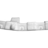 Support avant droit pour NISSAN QASHQAI I ph.2, 2010-2014, bride fixation pare chocs avant
