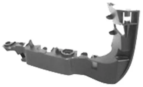 Support avant gauche pour AUDI A3 III ph.1 SPORTBACK 2012-2016, bride fixation pare chocs avant